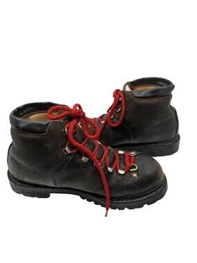 Vtg Raichle Switzerland Leather Mountaineering Hiking Boots Mens 6.5 N4503 W8